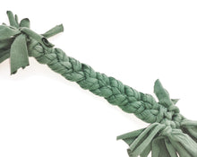 Load image into Gallery viewer, Large Stretchy Braided Dog Pull Toy - Green - by Jack&#39;s Natural Dog Products