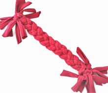 Load image into Gallery viewer, Large Stretchy Braided Dog Pull Toy - Red - by Jack&#39;s Natural Dog Products