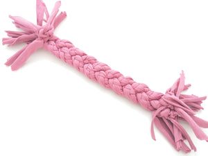 Large Stretchy Braided Dog Pull Toy - Pink - by Jack's Natural Dog Products