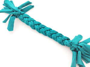 Large Stretchy Braided Dog Pull Toy - Teal - by Jack's Natural Dog Products